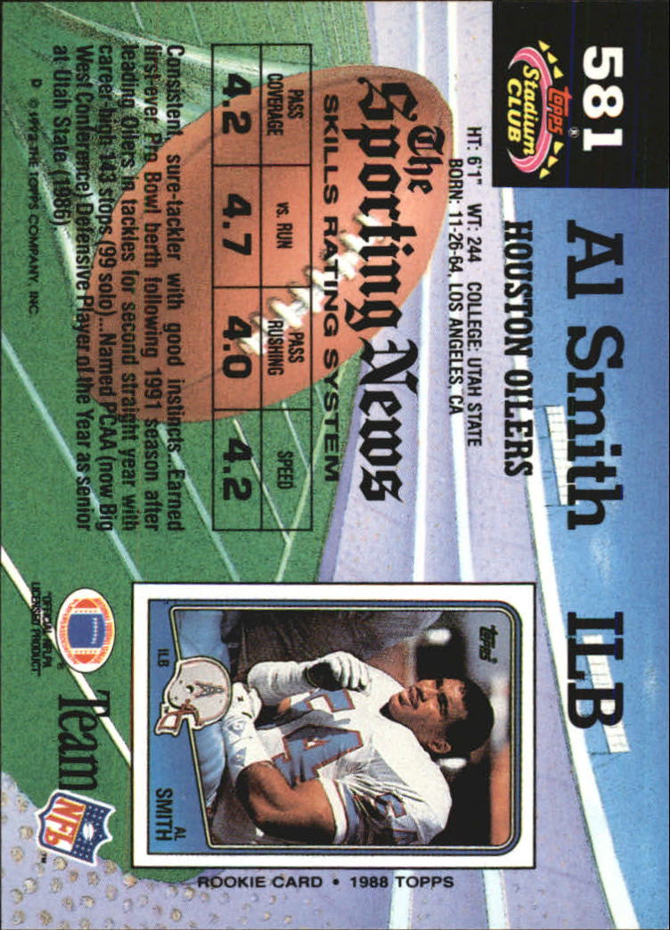 1992 Stadium Club Football "Main Set" Cards #401 to #635 Rookies and Veterans - Picture 359 of 399