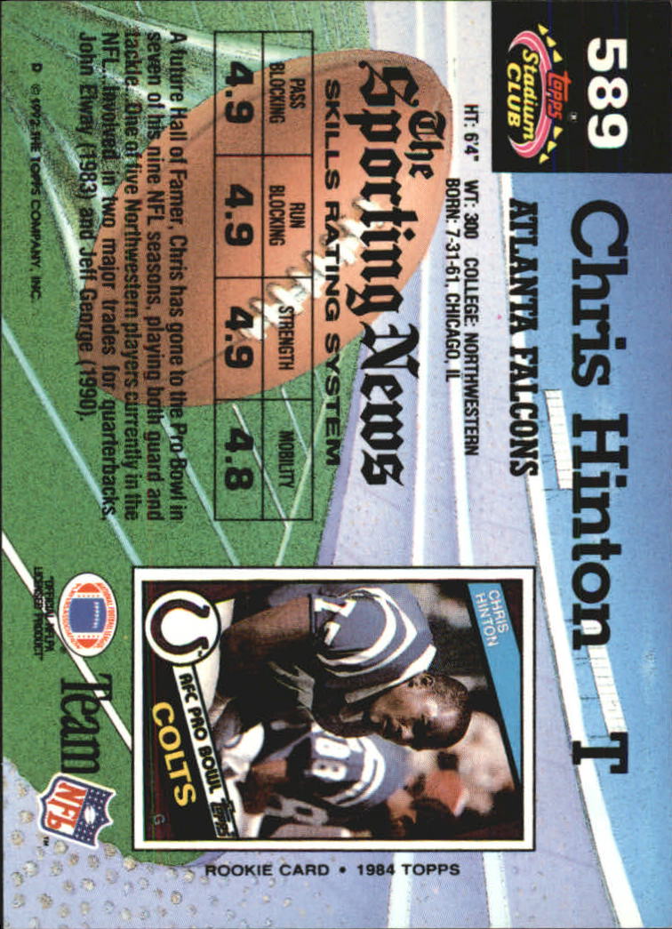 1992 Stadium Club Football "Main Set" Cards #401 to #635 Rookies and Veterans - Picture 375 of 399