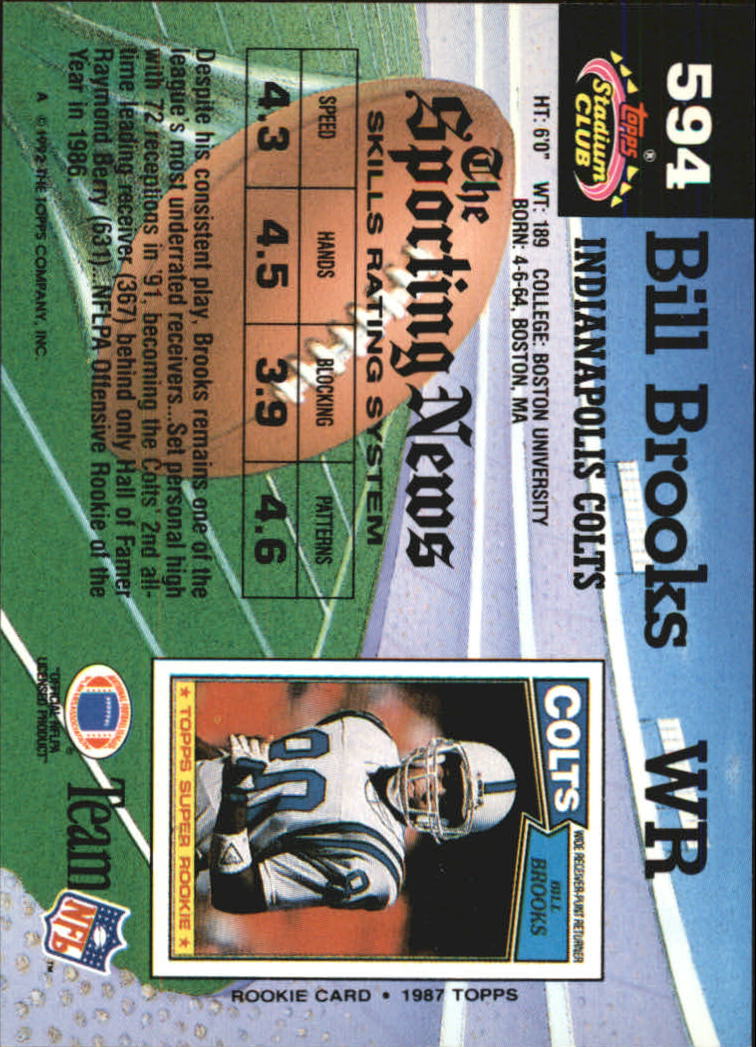 1992 Stadium Club Football "Main Set" Cards #401 to #635 Rookies and Veterans - Picture 385 of 399