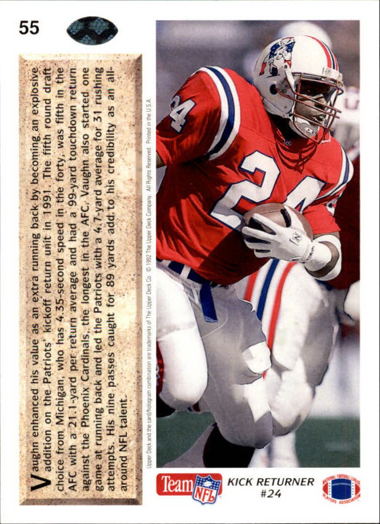 A2086- 1992 Upper Deck Football #s 1-250 +Rookies -You Pick- 15+ FREE US SHIP