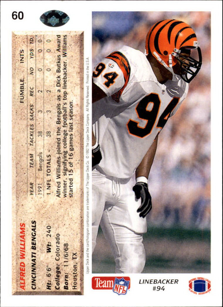 A2086- 1992 Upper Deck Football #s 1-250 +Rookies -You Pick- 15+ FREE US SHIP