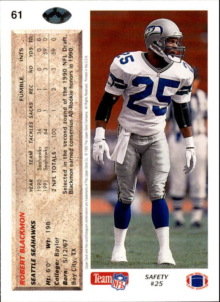 A2086- 1992 Upper Deck Football #s 1-250 +Rookies -You Pick- 15+ FREE US SHIP