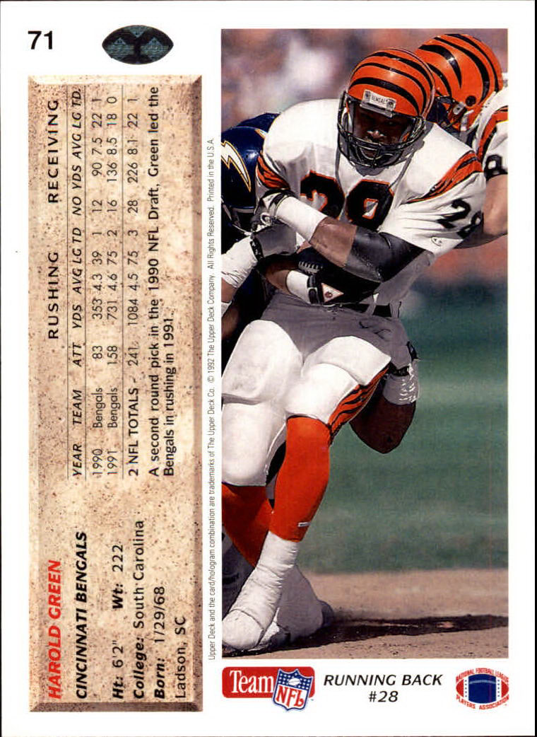 A2086- 1992 Upper Deck Football #s 1-250 +Rookies -You Pick- 15+ FREE US SHIP