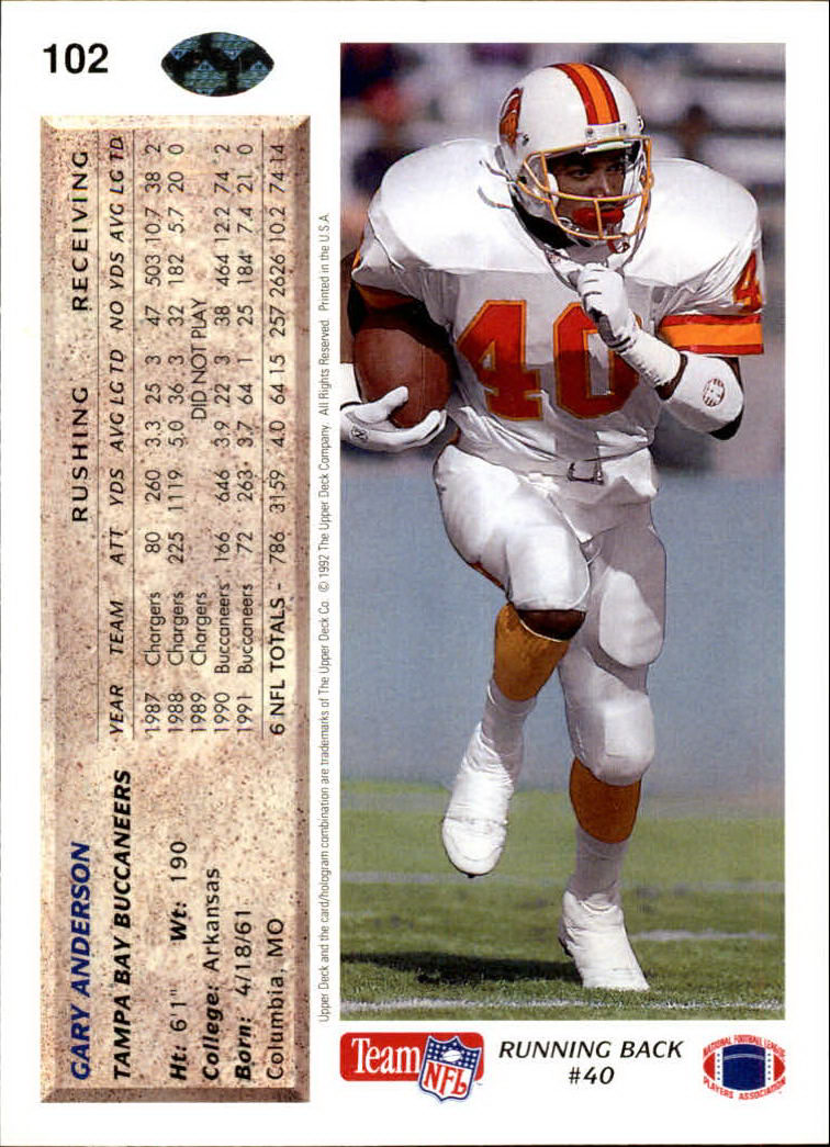 A2086- 1992 Upper Deck Football #s 1-250 +Rookies -You Pick- 15+ FREE US SHIP