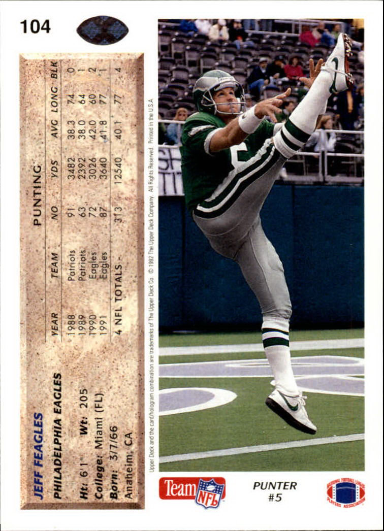 A2086- 1992 Upper Deck Football #s 1-250 +Rookies -You Pick- 15+ FREE US SHIP