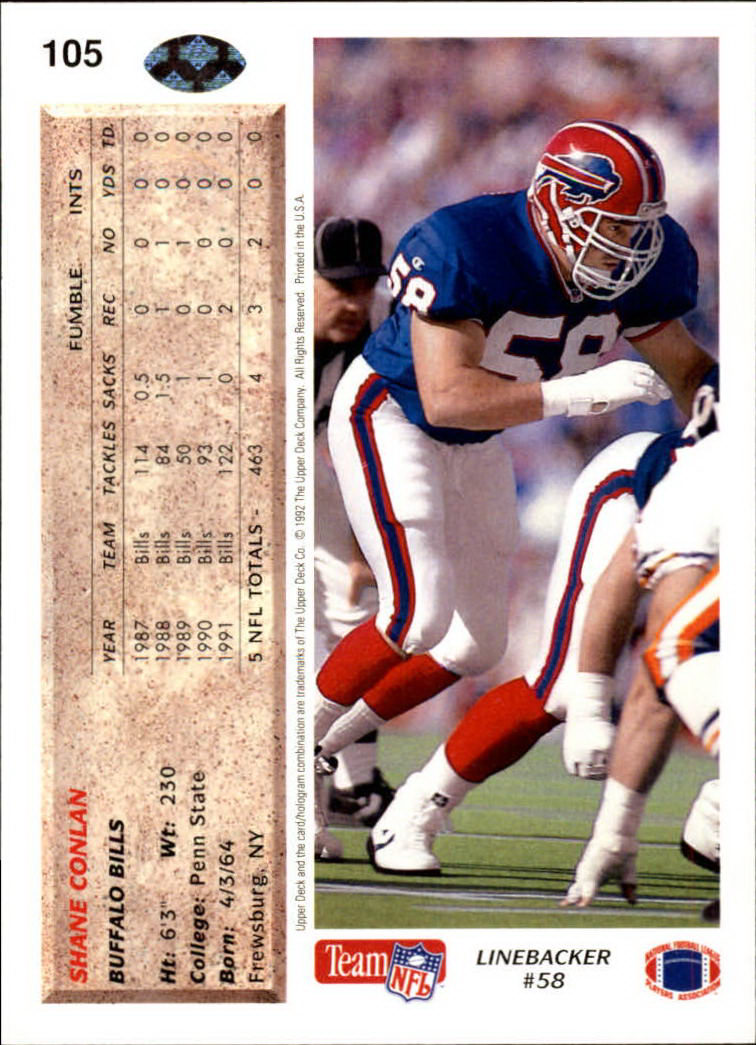 A2086- 1992 Upper Deck Football #s 1-250 +Rookies -You Pick- 15+ FREE US SHIP