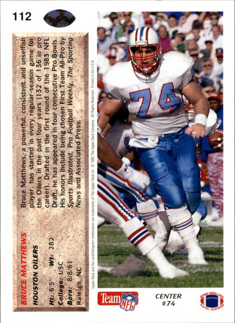 A2086- 1992 Upper Deck Football #s 1-250 +Rookies -You Pick- 15+ FREE US SHIP