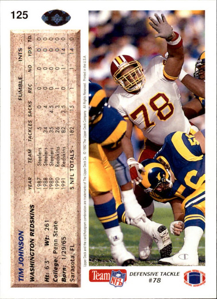 A2086- 1992 Upper Deck Football #s 1-250 +Rookies -You Pick- 15+ FREE US SHIP