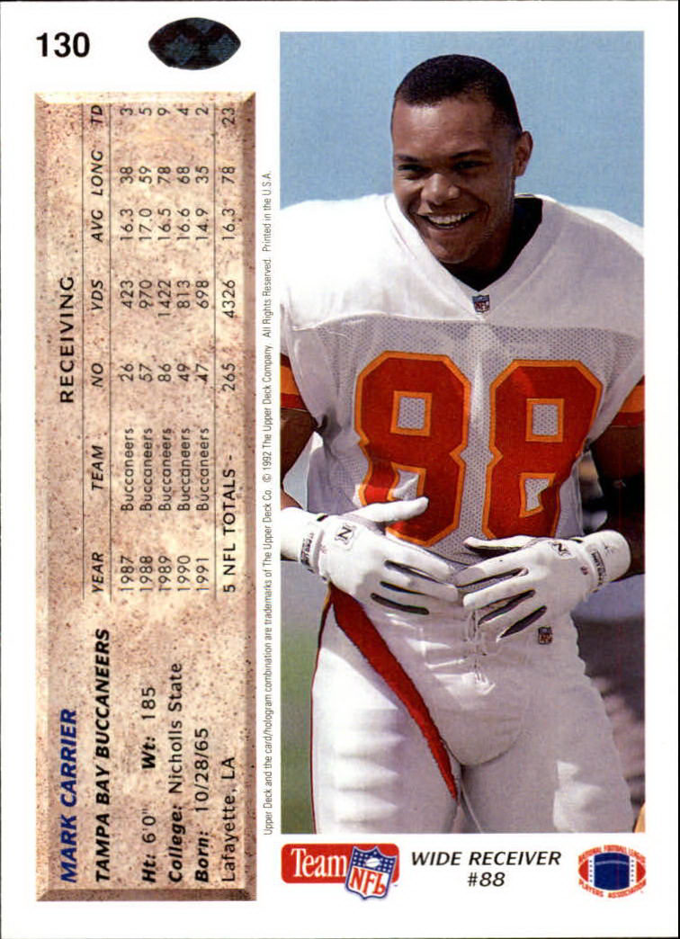 A2086- 1992 Upper Deck Football #s 1-250 +Rookies -You Pick- 15+ FREE US SHIP