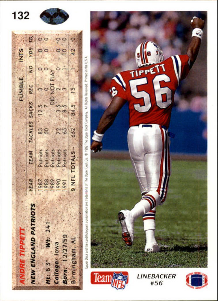 A2086- 1992 Upper Deck Football #s 1-250 +Rookies -You Pick- 15+ FREE US SHIP