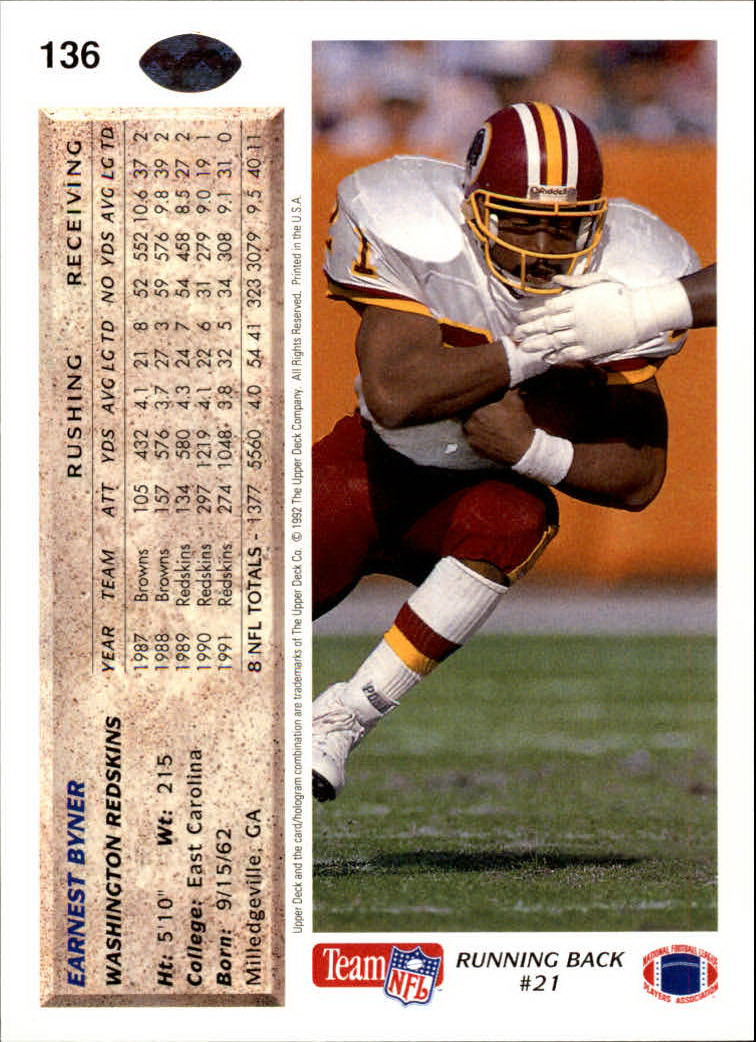 A2086- 1992 Upper Deck Football #s 1-250 +Rookies -You Pick- 15+ FREE US SHIP