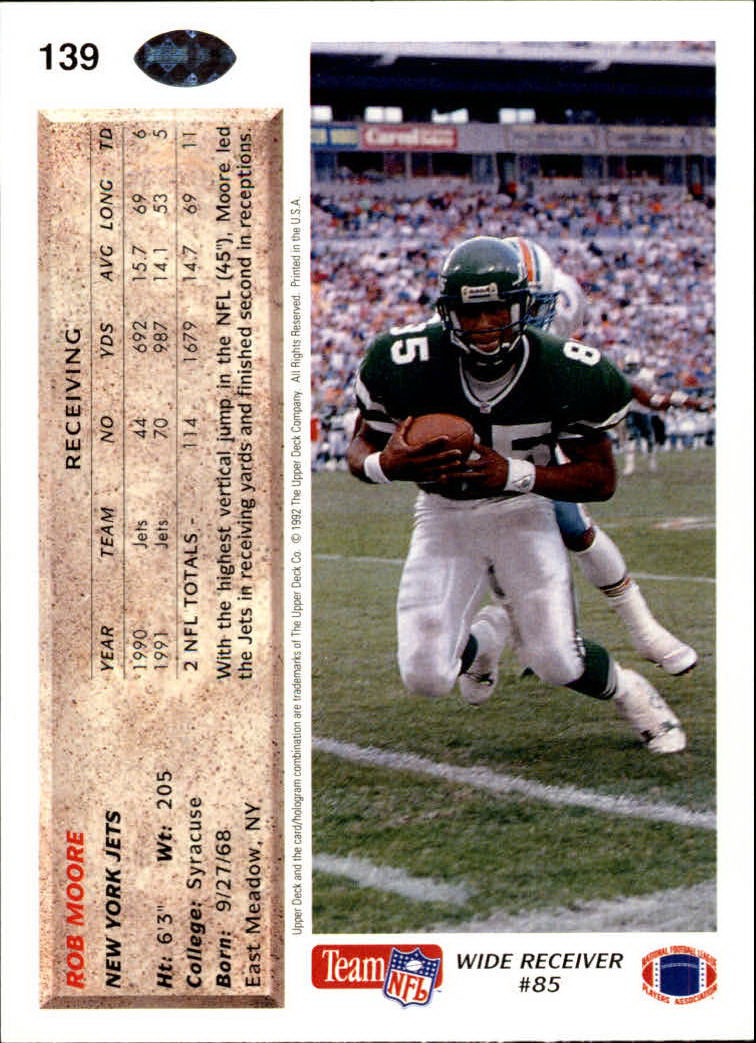 A2086- 1992 Upper Deck Football #s 1-250 +Rookies -You Pick- 15+ FREE US SHIP