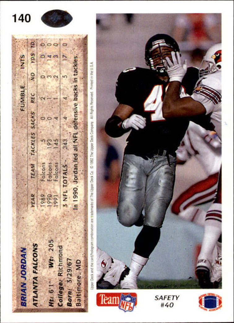 A2086- 1992 Upper Deck Football #s 1-250 +Rookies -You Pick- 15+ FREE US SHIP