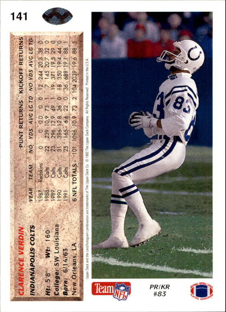 A2086- 1992 Upper Deck Football #s 1-250 +Rookies -You Pick- 15+ FREE US SHIP