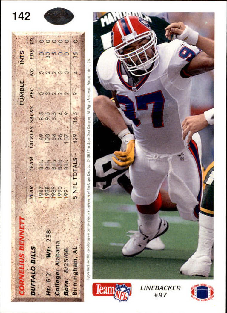 A2086- 1992 Upper Deck Football #s 1-250 +Rookies -You Pick- 15+ FREE US SHIP