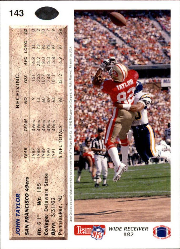 A2086- 1992 Upper Deck Football #s 1-250 +Rookies -You Pick- 15+ FREE US SHIP