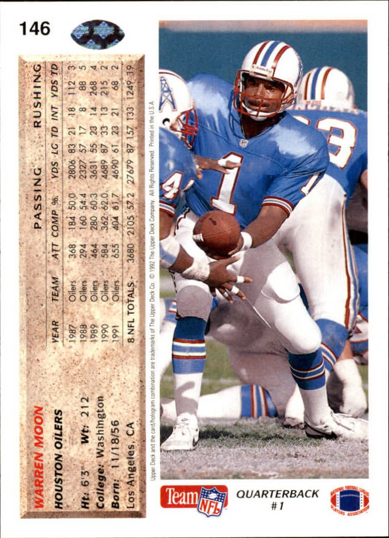 A2086- 1992 Upper Deck Football #s 1-250 +Rookies -You Pick- 15+ FREE US SHIP