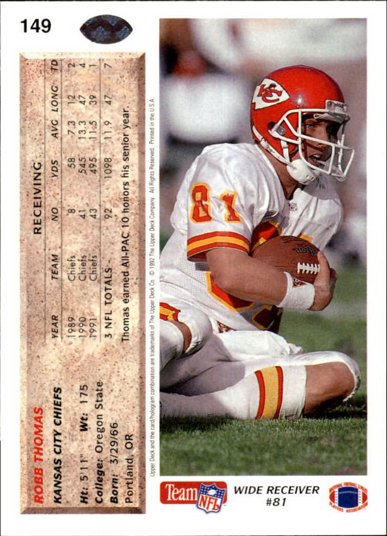 A2086- 1992 Upper Deck Football #s 1-250 +Rookies -You Pick- 15+ FREE US SHIP