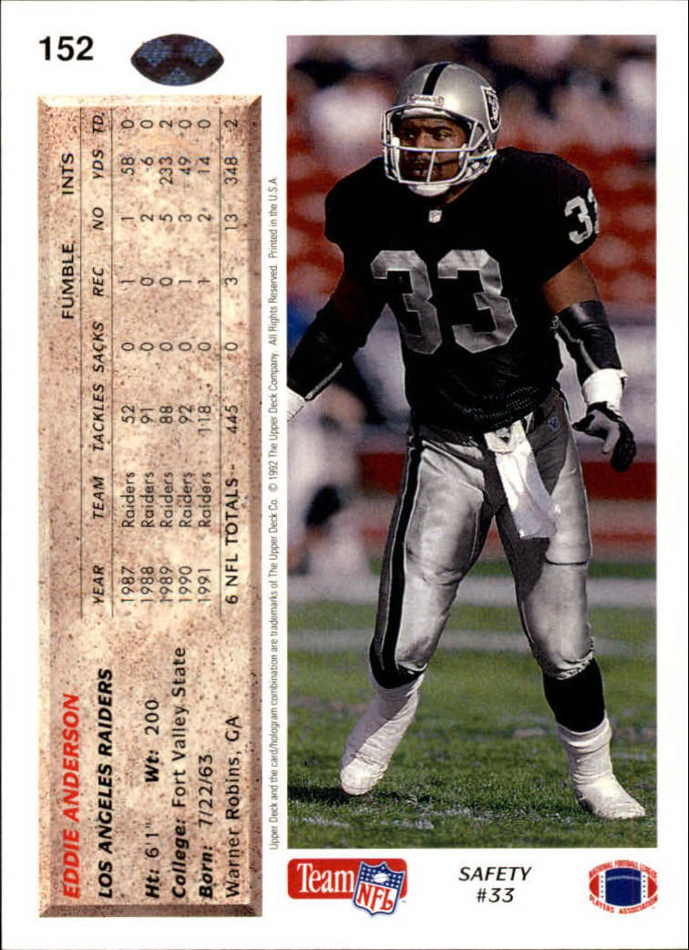 A2086- 1992 Upper Deck Football #s 1-250 +Rookies -You Pick- 15+ FREE US SHIP