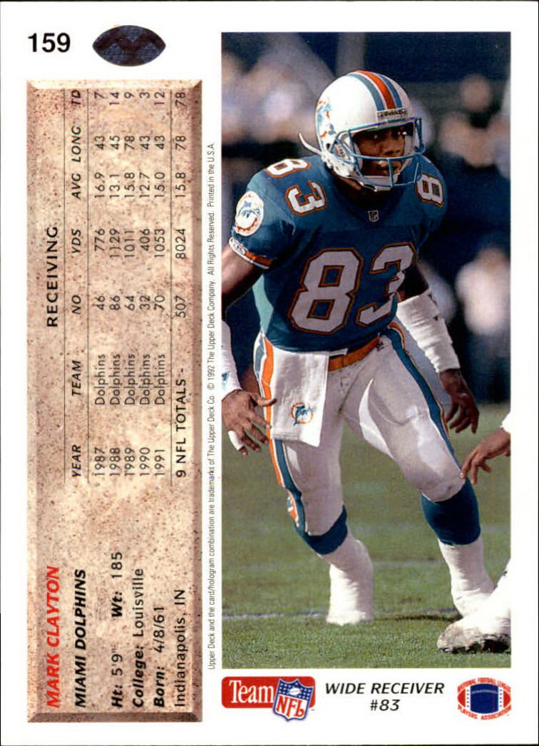 A2086- 1992 Upper Deck Football #s 1-250 +Rookies -You Pick- 15+ FREE US SHIP