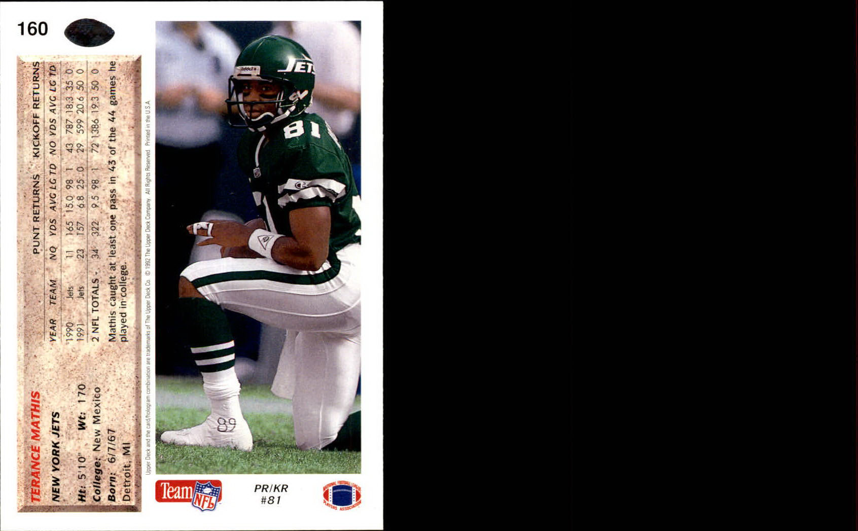 A2086- 1992 Upper Deck Football #s 1-250 +Rookies -You Pick- 15+ FREE US SHIP