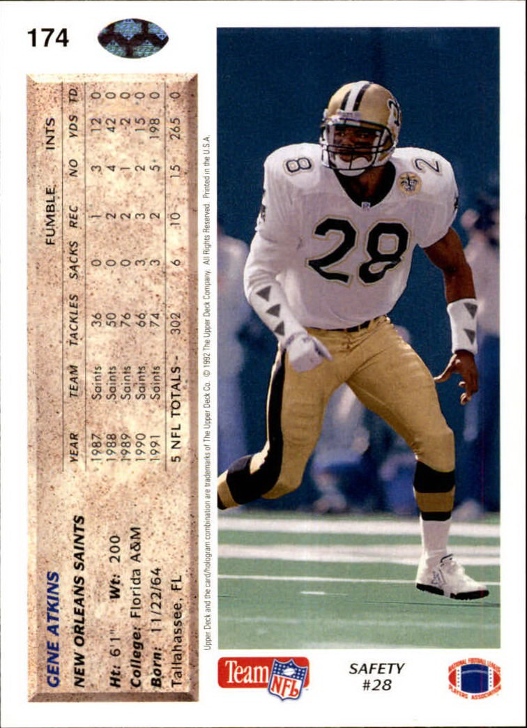 A2086- 1992 Upper Deck Football #s 1-250 +Rookies -You Pick- 15+ FREE US SHIP