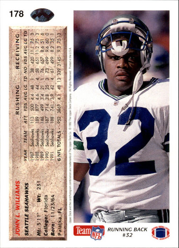 A2086- 1992 Upper Deck Football #s 1-250 +Rookies -You Pick- 15+ FREE US SHIP