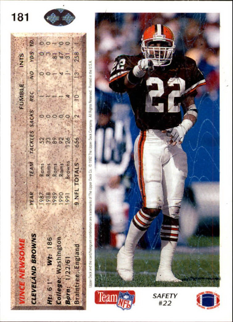 A2086- 1992 Upper Deck Football #s 1-250 +Rookies -You Pick- 15+ FREE US SHIP