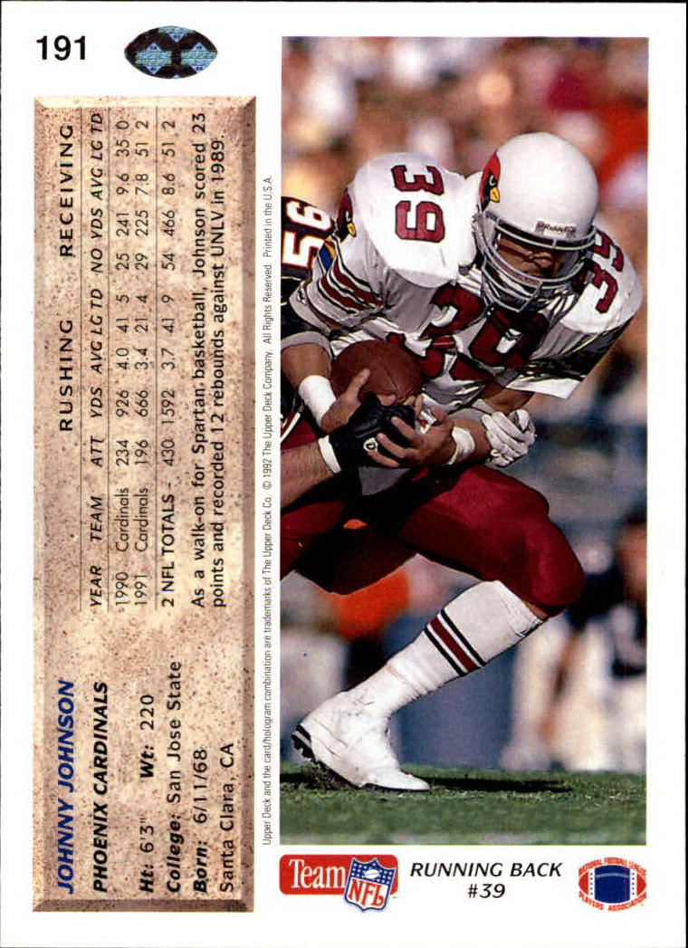 A2086- 1992 Upper Deck Football #s 1-250 +Rookies -You Pick- 15+ FREE US SHIP