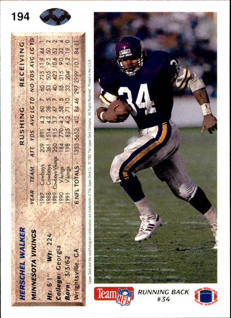 A2086- 1992 Upper Deck Football #s 1-250 +Rookies -You Pick- 15+ FREE US SHIP