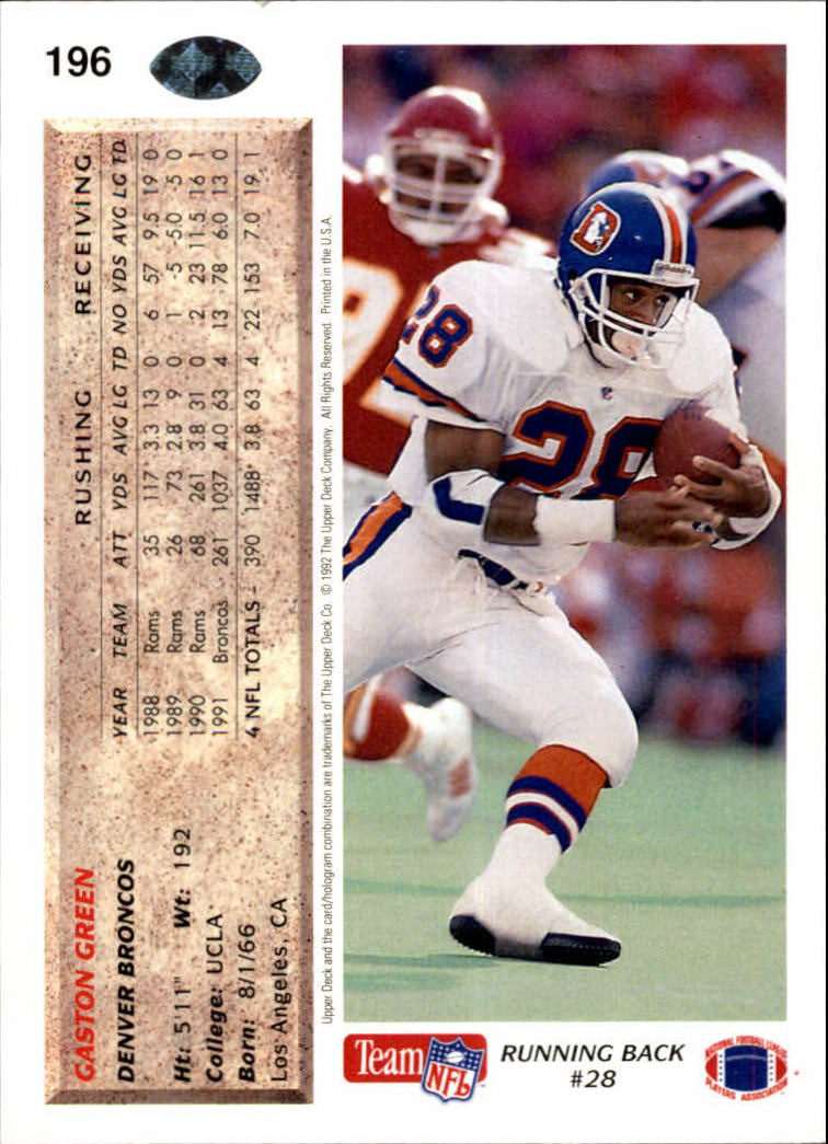 A2086- 1992 Upper Deck Football #s 1-250 +Rookies -You Pick- 15+ FREE US SHIP