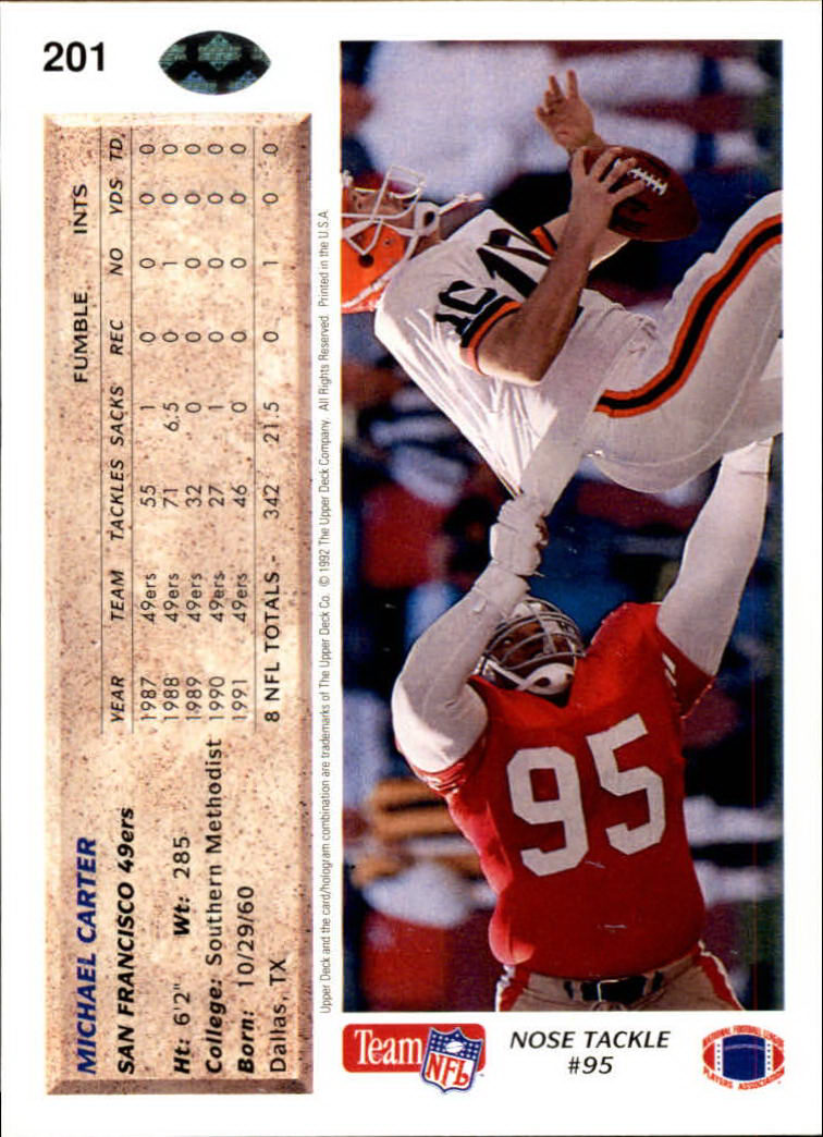 A2086- 1992 Upper Deck Football #s 1-250 +Rookies -You Pick- 15+ FREE US SHIP