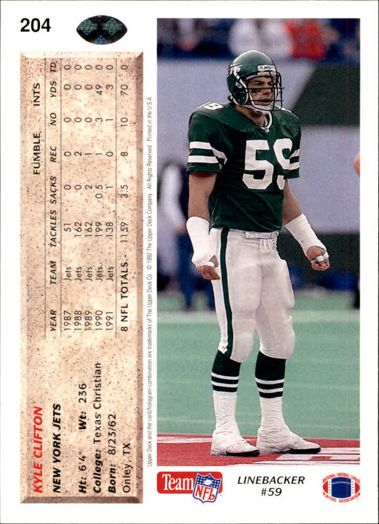 A2086- 1992 Upper Deck Football #s 1-250 +Rookies -You Pick- 15+ FREE US SHIP