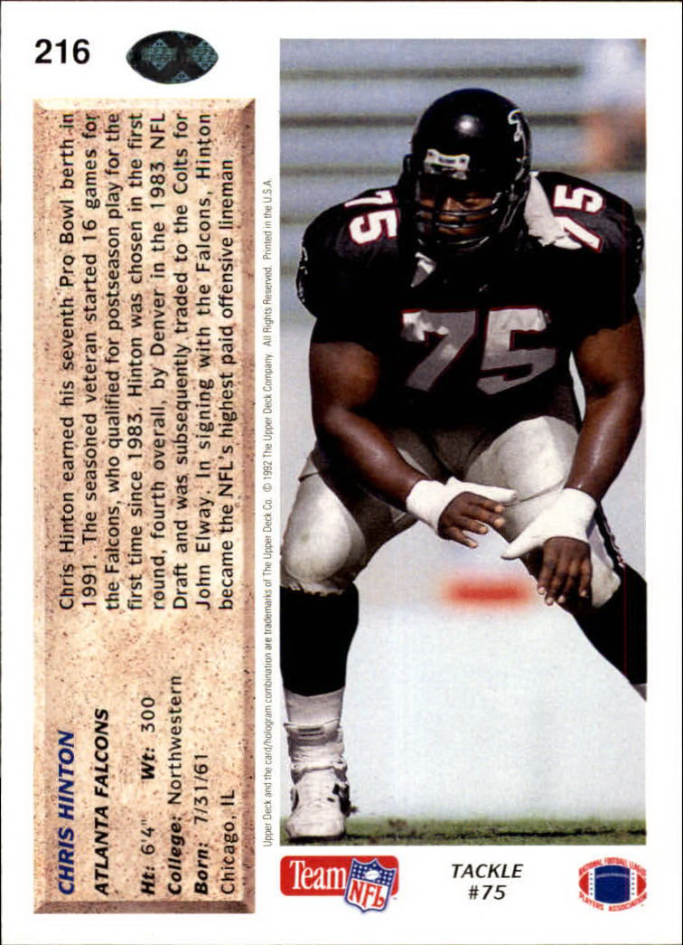 A2086- 1992 Upper Deck Football #s 1-250 +Rookies -You Pick- 15+ FREE US SHIP