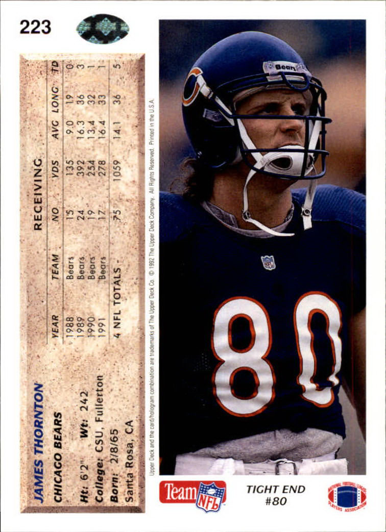 A2086- 1992 Upper Deck Football #s 1-250 +Rookies -You Pick- 15+ FREE US SHIP