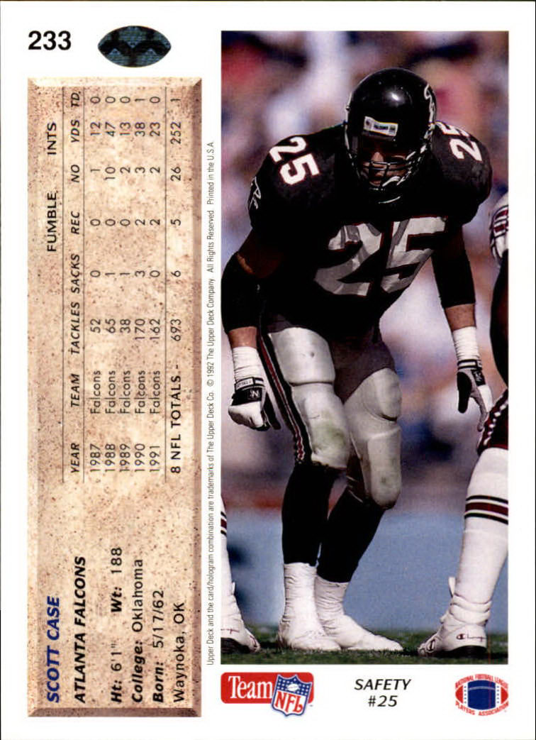 A2086- 1992 Upper Deck Football #s 1-250 +Rookies -You Pick- 15+ FREE US SHIP