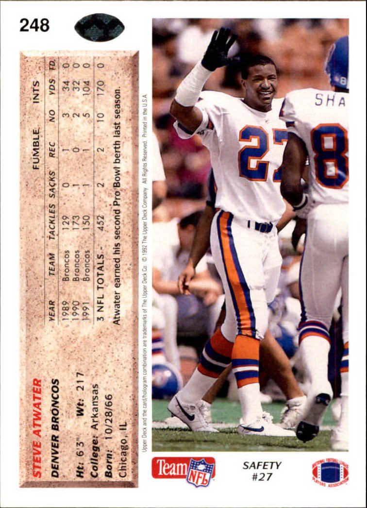 A2086- 1992 Upper Deck Football #s 1-250 +Rookies -You Pick- 15+ FREE US SHIP