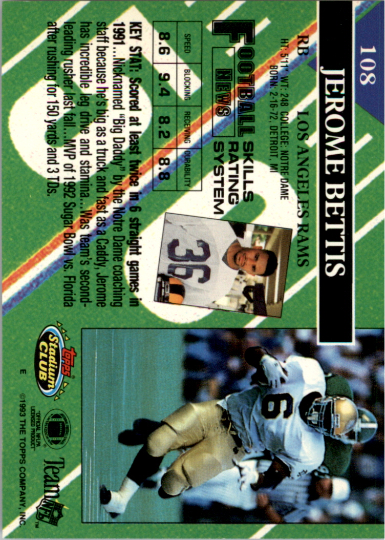 1993 Stadium Club Football "Super Teams Super Bowl" Cards - Picture 15 of 39