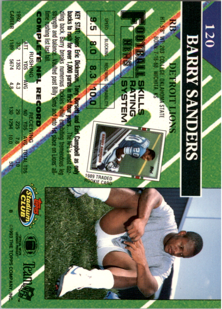 1993 Stadium Club Football "Super Teams Super Bowl" Cards - Picture 19 of 39