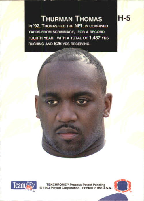 Tarjetas de fútbol americano de playoffs 1993 "Headliners Redemption" - Imagen 5 de 5