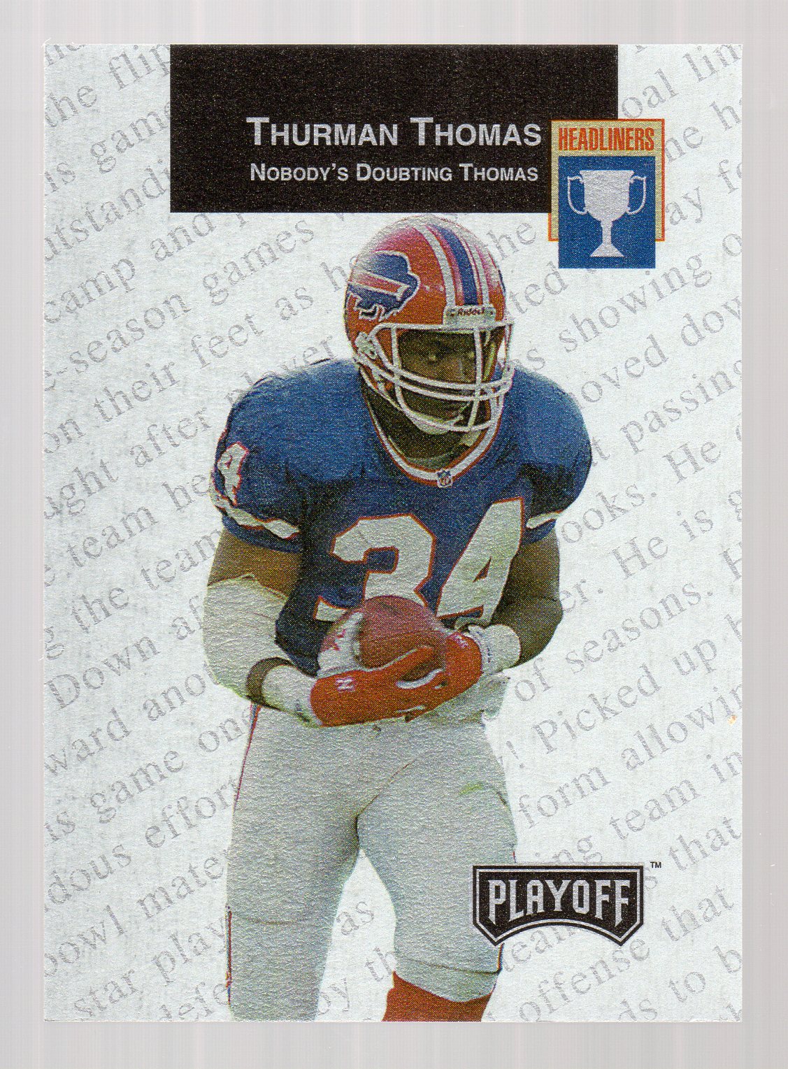 Tarjetas de fútbol americano de playoffs 1993 "Headliners Redemption" - Imagen 4 de 5