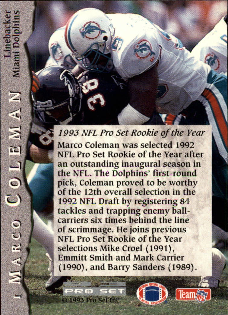 1993 Wild Card Football Mark Higgs #95 Miami Dolphins