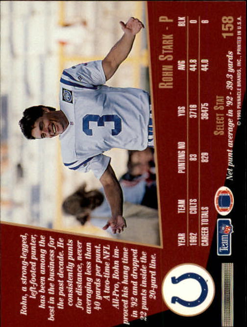 A7989- 1993 Select Football Card #s 1-200 +Rookies -You Pick- 15+ FREE US SHIP