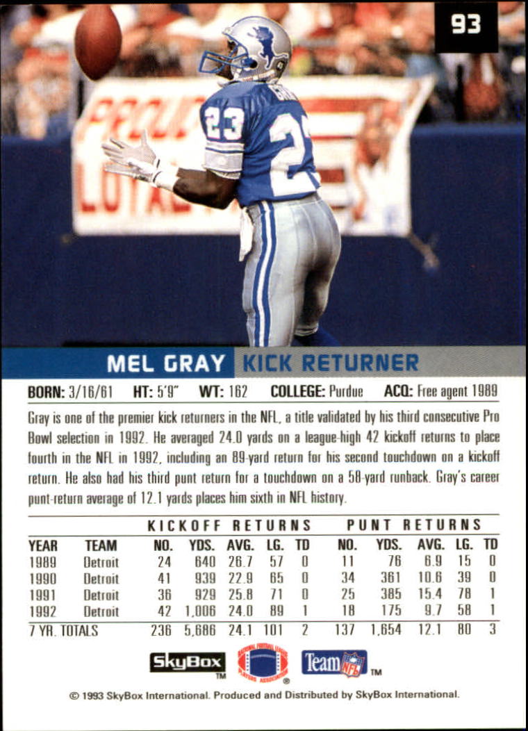 1993 SkyBox Premium Football Card Pick