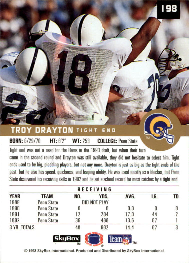 1993 SkyBox Premium Football Card Pick