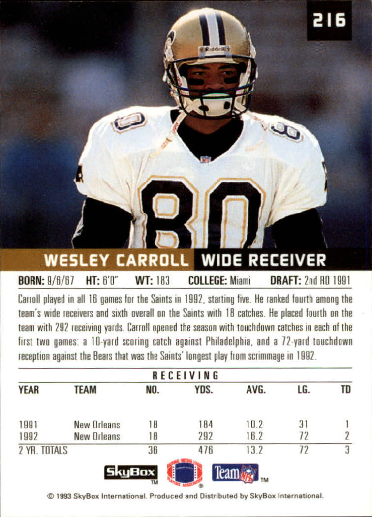 1993 SkyBox Premium Football Card Pick