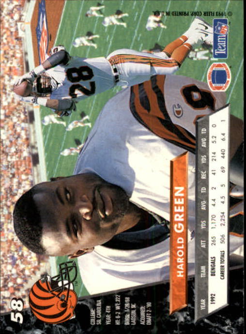 Alfred Williams - 1993 Fleer Ultra #68 - Cincinnati Bengals Football Card