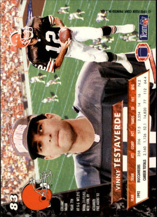 B2186- 1993 Ultra Football Card #s 1-250 +Rookies -You Pick- 15+ FREE US SHIP - Picture 163 of 475