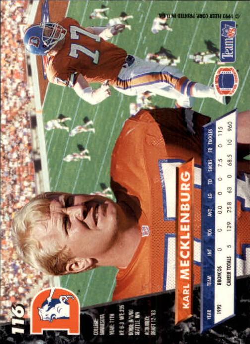 B2186- 1993 Ultra Football Card #s 1-250 +Rookies -You Pick- 15+ FREE US SHIP - Picture 221 of 475