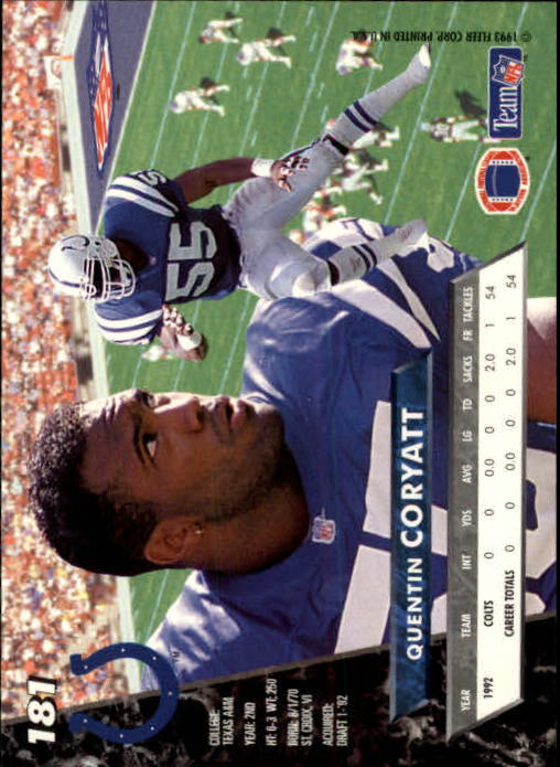 B2186- 1993 Ultra Football Card #s 1-250 +Rookies -You Pick- 15+ FREE US SHIP - Picture 345 of 475